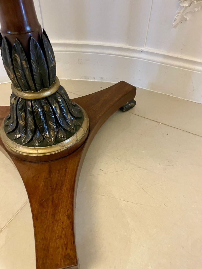 Antique Victorian Quality Circular Specimen Marble Top Lamp/Centre Table - Image 5